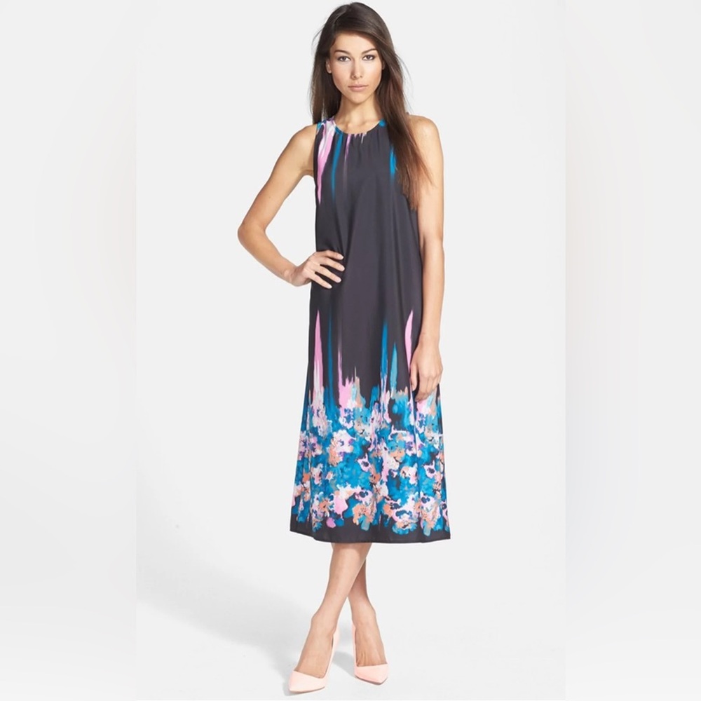 WAYF for Anthropologie Elegant Floral Sleeveless Dress